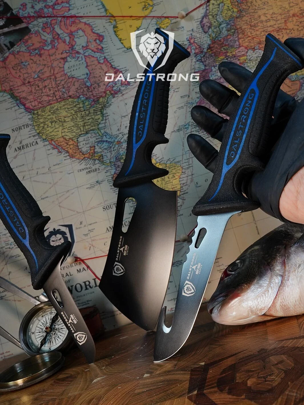 3-Piece Knife Set | Boning Knife, Hook Knife, Mini Cleaver | Night Shark Series | NSF Certified | Dalstrong © 10 3-Piece Knife Set | Boning Knife, Hook Knife, Mini Cleaver | Night Shark Series | NSF Certified | Dalstrong © - Image 8