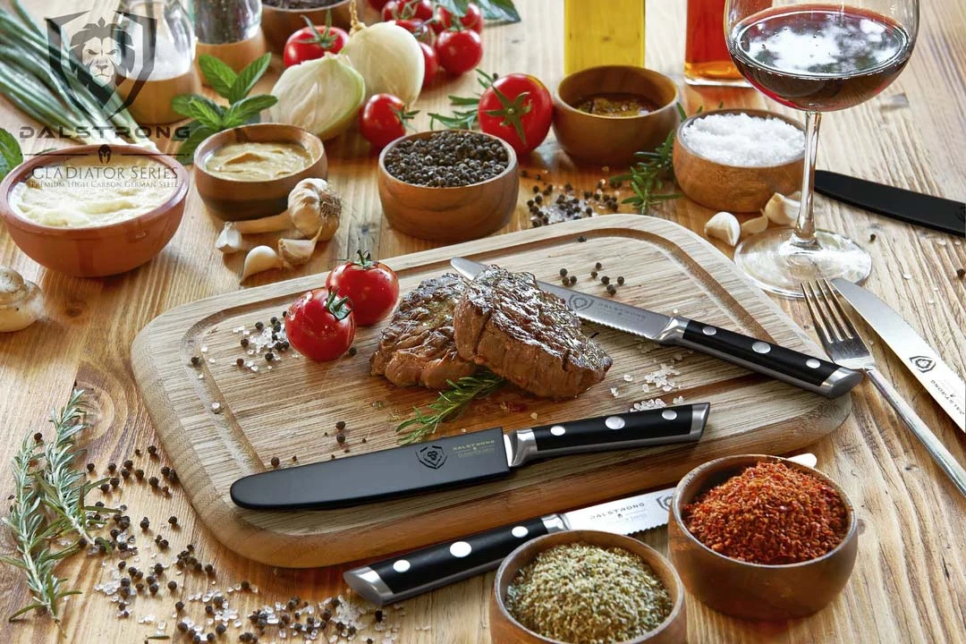 4-Piece Serrated Steak Knife Set | Gladiator Series | NSF Certified | Dalstrong © 11 4-Piece Serrated Steak Knife Set | Gladiator Series | NSF Certified | Dalstrong © - Image 9