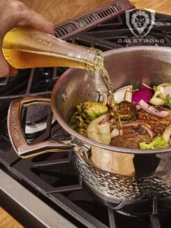 5 Quart Stock Pot | Hammered Finish Silver | Avalon Series | Dalstrong © -Dalstrong AS Pot8 1080x a3e0f670 3f2d 4c24 8cd8 1afb3b8c0713