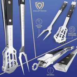 Tongs, Spatula, Fork, Silicone Brush | 4 Piece Premium Grill Kit | Dalstrong © -Dalstrong BBQ Grill Kit MULTIANGLE2 v01.3 1080x fab49c01 cc26 4c4c a7f1 343617ab3d61