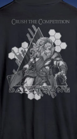 Lionheart Tee -Dalstrong BLACK T Shirt Back Detail Design 1