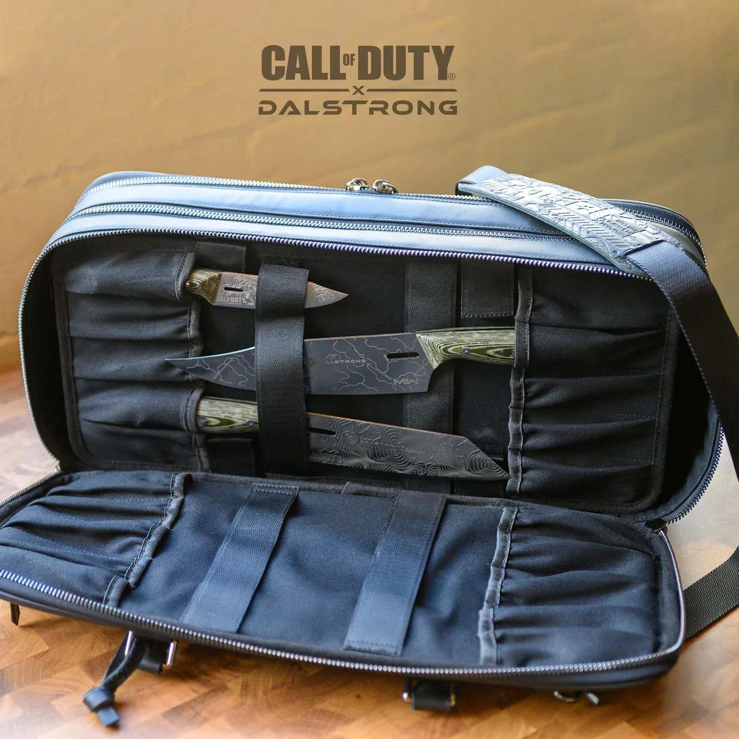Limited Edition Leather Knife Bag | Call Of Duty © Edition | Black Genuine Leather | EXCLUSIVE COLLECTOR BAG | Dalstrong © 8 Limited Edition Leather Knife Bag | Call Of Duty © Edition | Black Genuine Leather | EXCLUSIVE COLLECTOR BAG | Dalstrong © - Image 6
