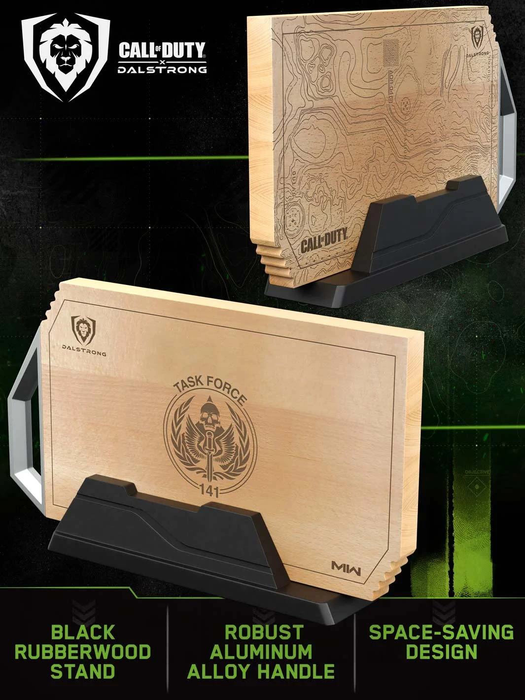 Cutting Board With Rubberwood Stand | Call Of Duty © Edition | EXCLUSIVE COLLECTOR BOARD | Dalstrong © 5 Cutting Board With Rubberwood Stand | Call Of Duty © Edition | EXCLUSIVE COLLECTOR BOARD | Dalstrong © - Image 3