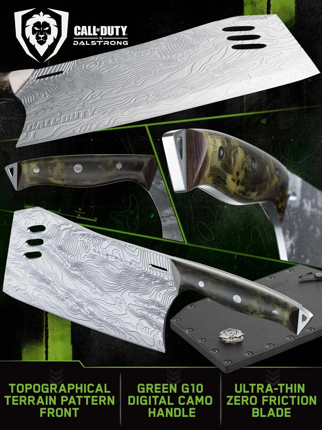 Cleaver Knife With Stand | Obliterator | Call Of Duty © Edition | EXCLUSIVE COLLECTOR SET | Dalstrong © 4 Cleaver Knife With Stand | Obliterator | Call Of Duty © Edition | EXCLUSIVE COLLECTOR SET | Dalstrong © - Image 2