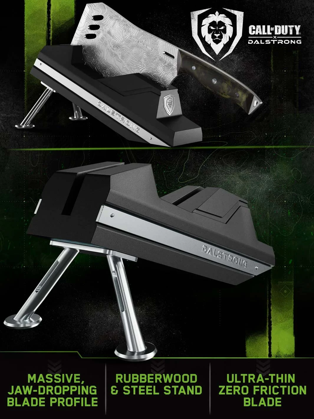 Cleaver Knife With Stand | Obliterator | Call Of Duty © Edition | EXCLUSIVE COLLECTOR SET | Dalstrong © 5 Cleaver Knife With Stand | Obliterator | Call Of Duty © Edition | EXCLUSIVE COLLECTOR SET | Dalstrong © - Image 3