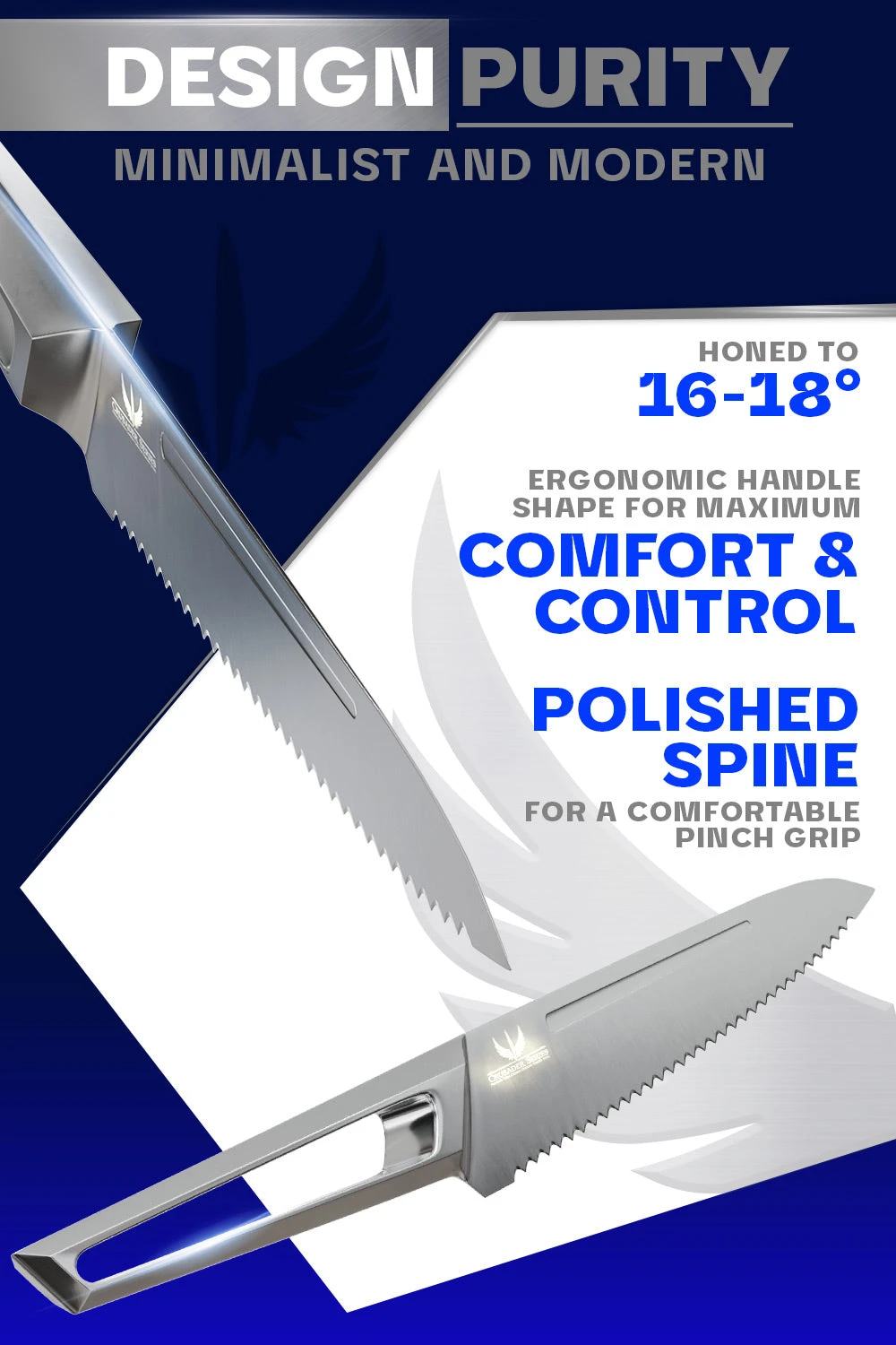 Serrated Utility Knife 5.5" | Crusader Series | NSF Certified | Dalstrong © 5 Serrated Utility Knife 5.5" | Crusader Series | NSF Certified | Dalstrong © - Image 3