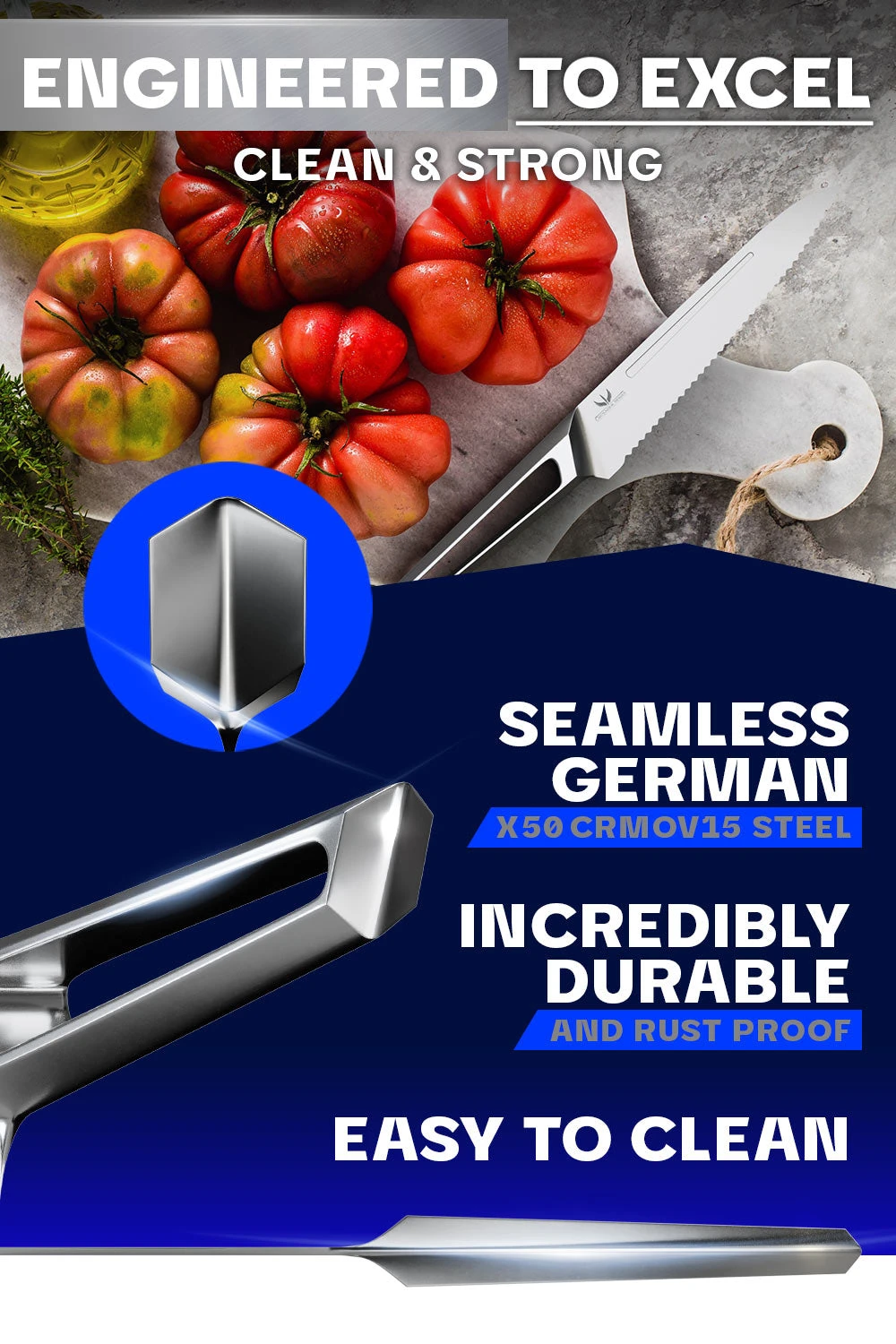 Serrated Utility Knife 5.5" | Crusader Series | NSF Certified | Dalstrong © 7 Serrated Utility Knife 5.5" | Crusader Series | NSF Certified | Dalstrong © - Image 5