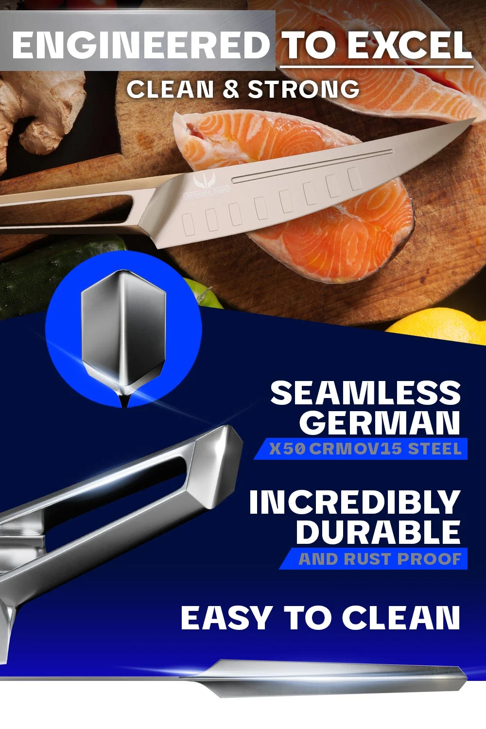 Fillet Knife 6.5" | Crusader Series | NSF Certified | Dalstrong © 7 Fillet Knife 6.5" | Crusader Series | NSF Certified | Dalstrong © - Image 5