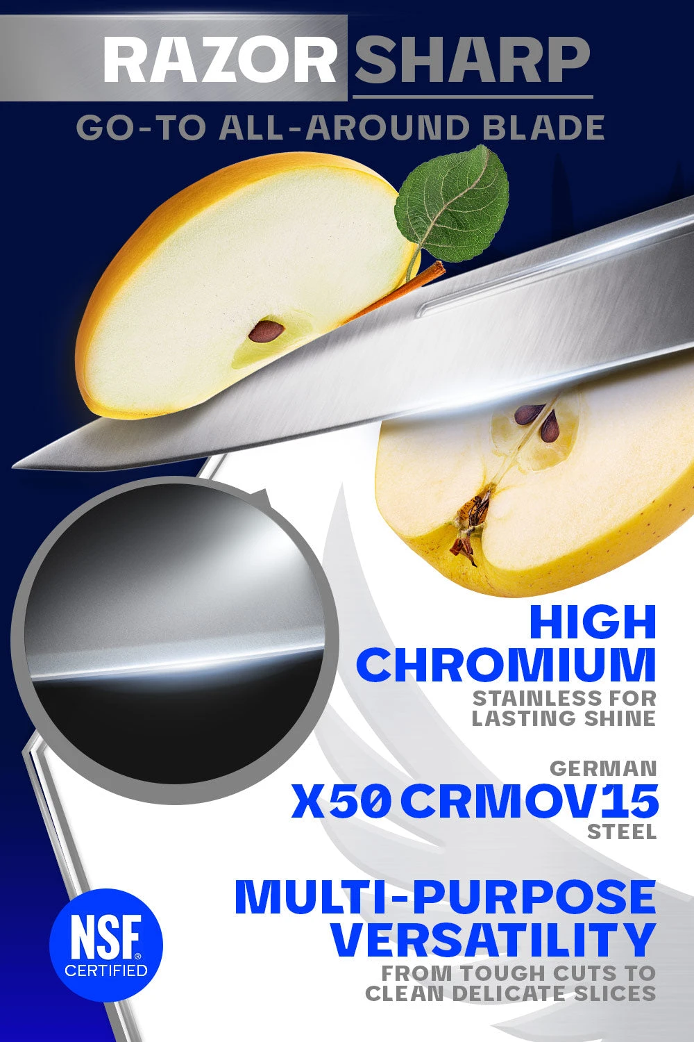 Utility Knife 6" | Crusader Series | NSF Certified | Dalstrong © 5 Utility Knife 6" | Crusader Series | NSF Certified | Dalstrong © - Image 3