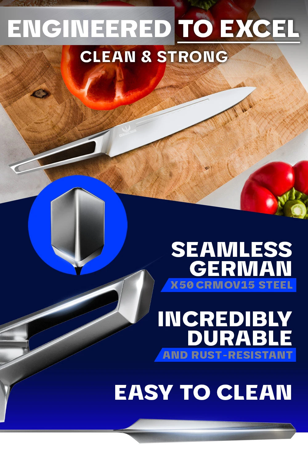 Utility Knife 6" | Crusader Series | NSF Certified | Dalstrong © 8 Utility Knife 6" | Crusader Series | NSF Certified | Dalstrong © - Image 6