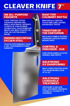 Cleaver Knife 7" | Centurion Series | Dalstrong © 15 Cleaver Knife 7" | Centurion Series | Dalstrong © -Dalstrong CTS 7in Cleaver Editable 5 1