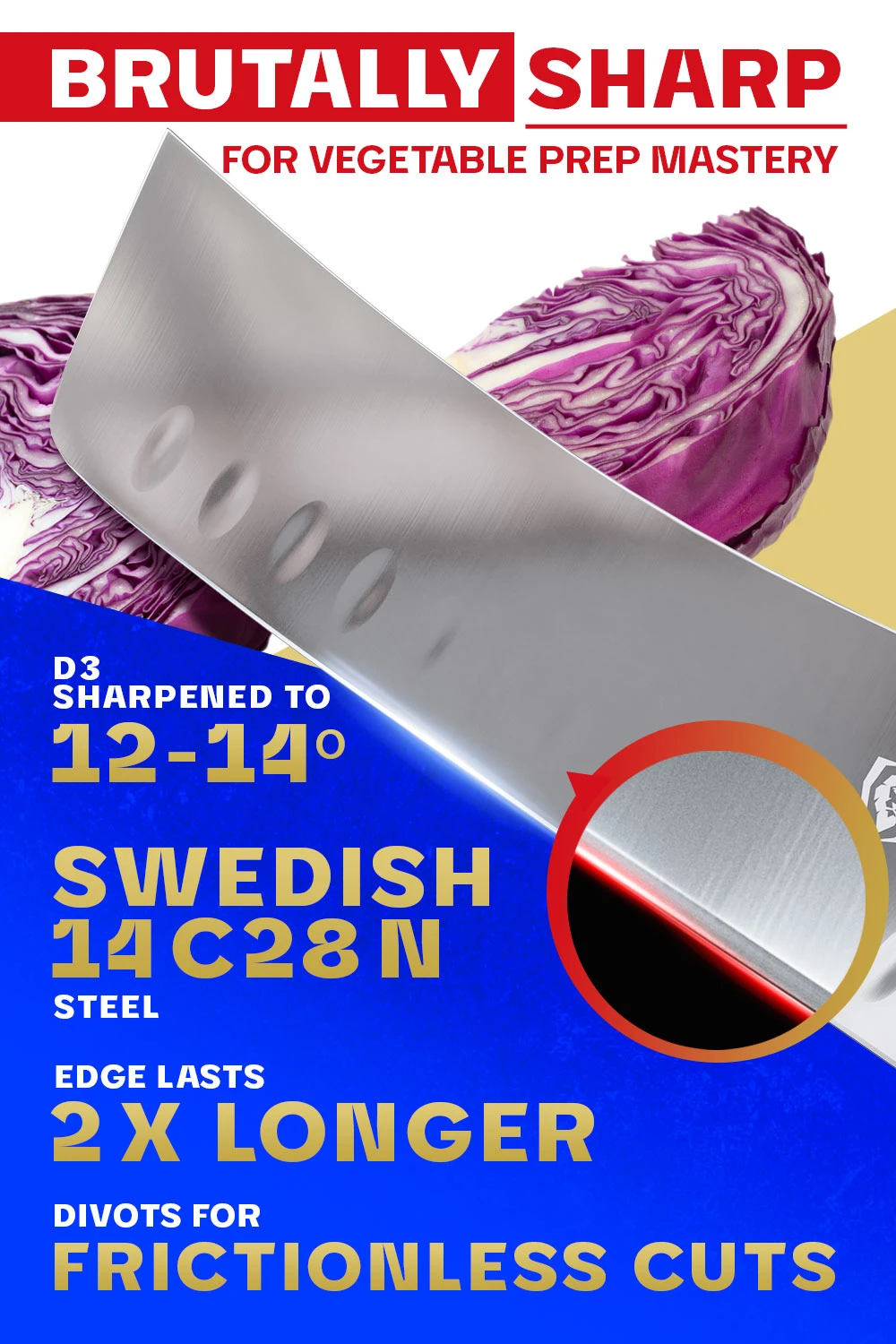 Nakiri Knife 7" | Vegetable Knife | Centurion Series | Dalstrong © 4 Nakiri Knife 7" | Vegetable Knife | Centurion Series | Dalstrong © - Image 2