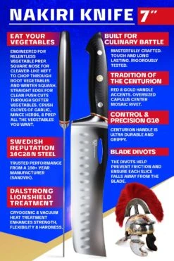 Nakiri Knife 7" | Vegetable Knife | Centurion Series | Dalstrong © 15 Nakiri Knife 7" | Vegetable Knife | Centurion Series | Dalstrong © -Dalstrong CTS 7in NakiriKnife 5