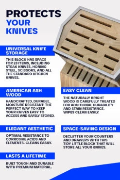 Universal Knife Block | 23 Slots | Dalstrong © -Dalstrong DS 23 Slots Universal Block Main Image 5 1