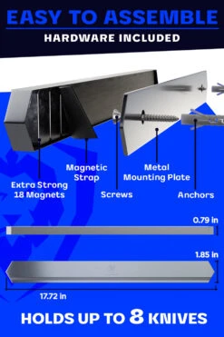Magnetic Bar Stainless | Wall Knife Holder | Dalstrong © 13 Magnetic Bar Stainless | Wall Knife Holder | Dalstrong © -Dalstrong DS Magnetic Knife Steel Bar LISTING 3