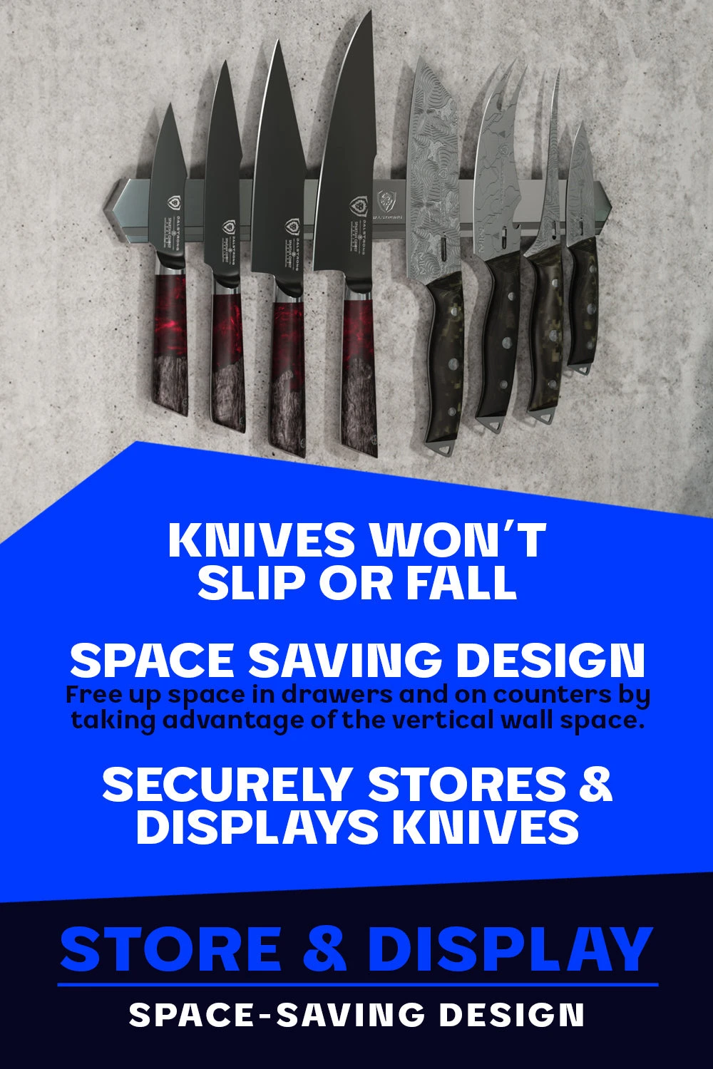 Magnetic Bar Stainless | Wall Knife Holder | Dalstrong © 5 Magnetic Bar Stainless | Wall Knife Holder | Dalstrong © - Image 3