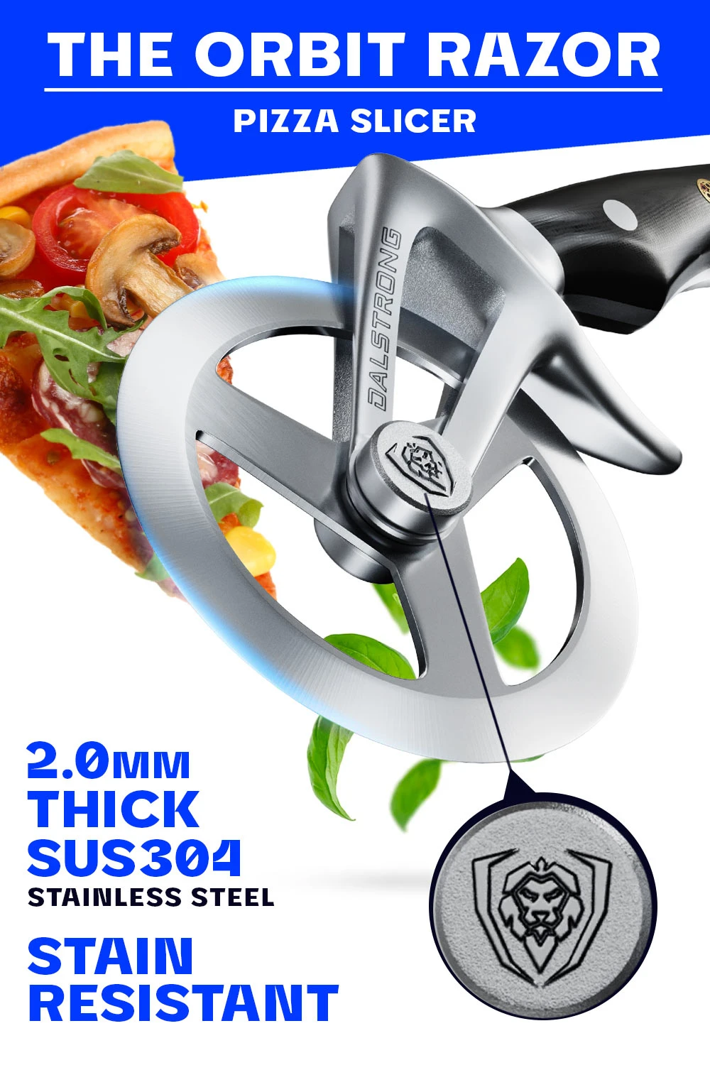 Pizza Wheel & Cutter | "The Orbit Razor" | Dalstrong © 5 Pizza Wheel & Cutter | "The Orbit Razor" | Dalstrong © - Image 3