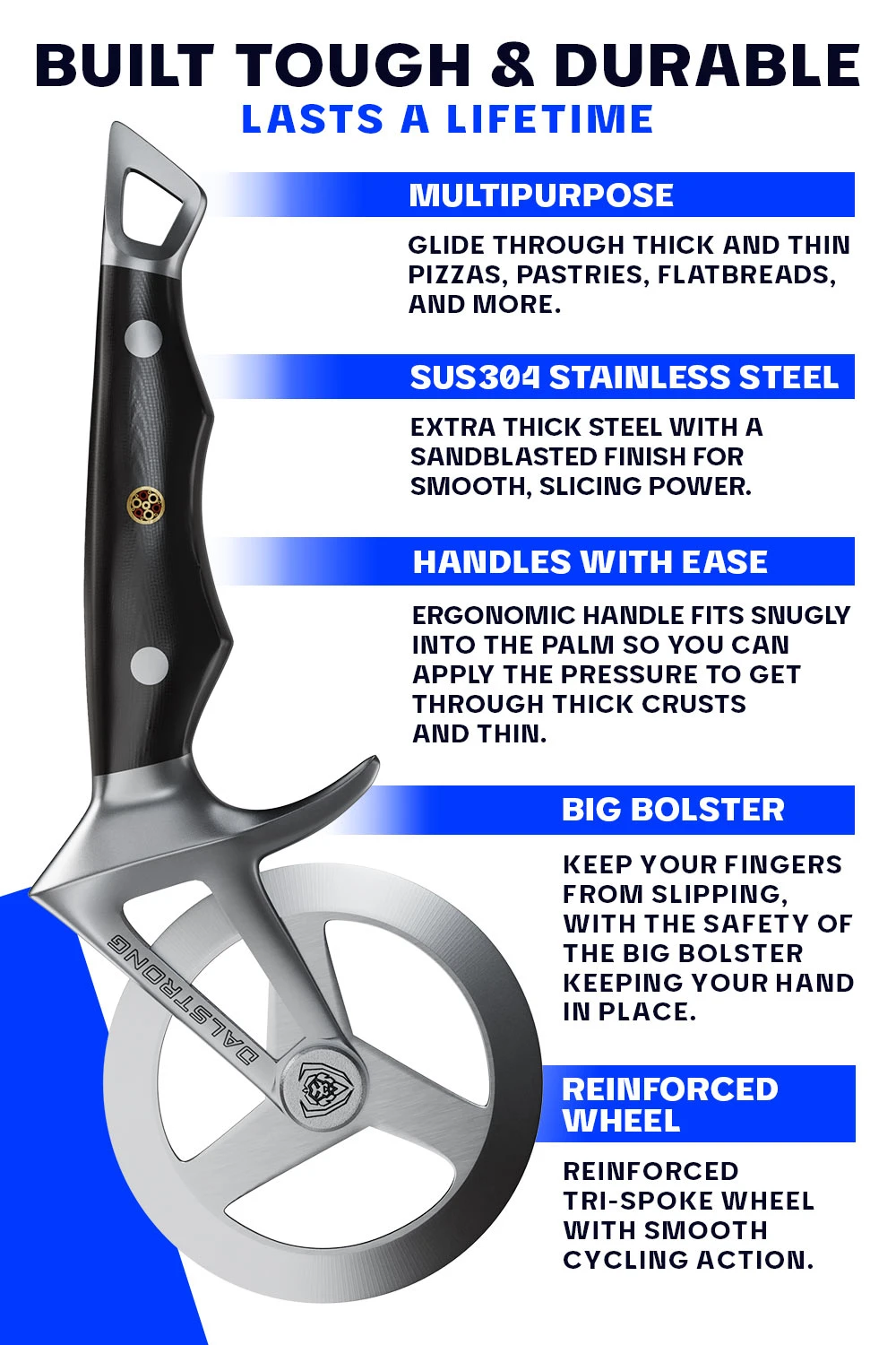 Pizza Wheel & Cutter | "The Orbit Razor" | Dalstrong © 9 Pizza Wheel & Cutter | "The Orbit Razor" | Dalstrong © - Image 7