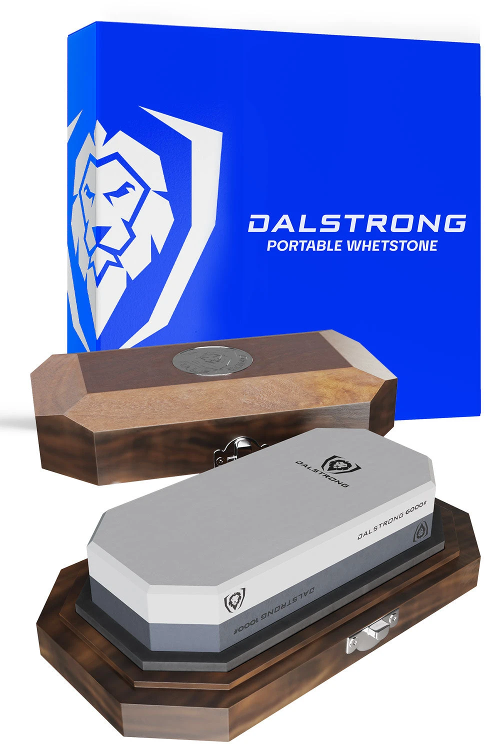 #1000 / #6000 Grit Combo With Oak Storage Box | Portable Whetstone Kit | Dalstrong © 3 #1000 / #6000 Grit Combo With Oak Storage Box | Portable Whetstone Kit | Dalstrong ©