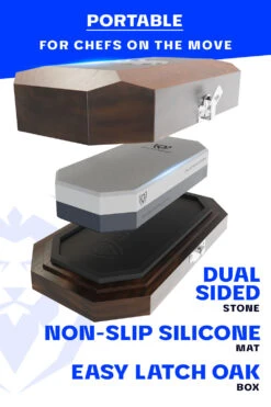 #1000 / #6000 Grit Combo With Oak Storage Box | Portable Whetstone Kit | Dalstrong © 14 #1000 / #6000 Grit Combo With Oak Storage Box | Portable Whetstone Kit | Dalstrong © -Dalstrong DS Portable Whetstone 1000 6000 LISTING Images Image 3