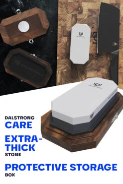 #1000 / #6000 Grit Combo With Oak Storage Box | Portable Whetstone Kit | Dalstrong © 15 #1000 / #6000 Grit Combo With Oak Storage Box | Portable Whetstone Kit | Dalstrong © -Dalstrong DS Portable Whetstone 1000 6000 LISTING Images Image 4