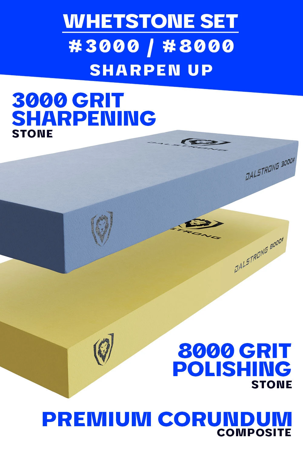 #3000 / #8000 Grit | Premium Whetstone Set | Dalstrong © 3 #3000 / #8000 Grit | Premium Whetstone Set | Dalstrong © - Image 2