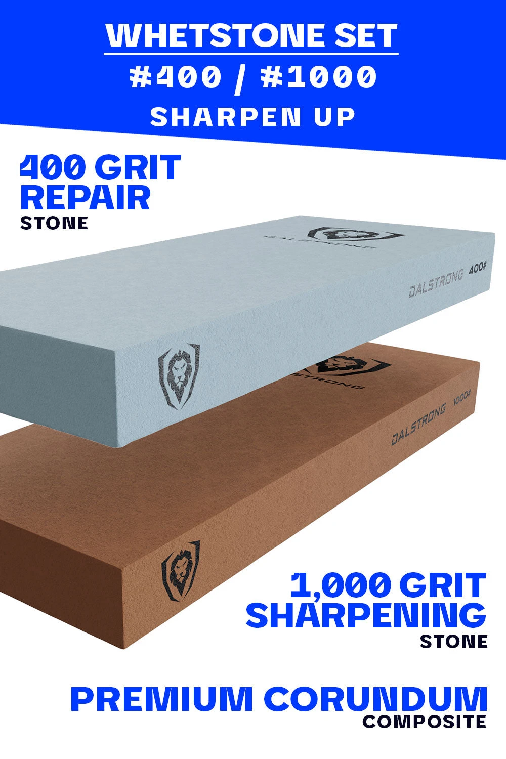 #400 / #1000 Grit | Premium Whetstone Set | Dalstrong © 4 #400 / #1000 Grit | Premium Whetstone Set | Dalstrong © - Image 2