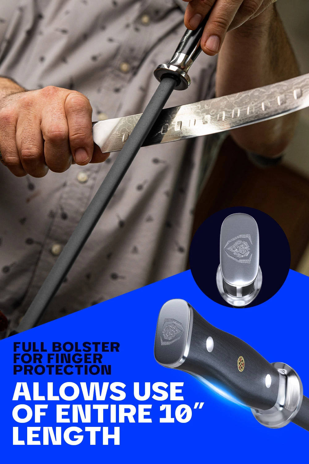 Honing Rod 10" | Ceramic Coating | Dalstrong © 8 Honing Rod 10" | Ceramic Coating | Dalstrong © - Image 6