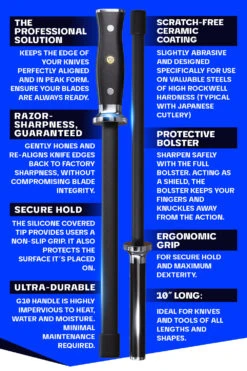 Honing Rod 10" | Ceramic Coating | Dalstrong © 16 Honing Rod 10" | Ceramic Coating | Dalstrong © -Dalstrong DS 10in Honingrod LISTING 5