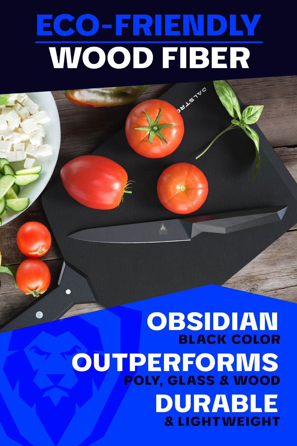 Fibre Cutting Board | Infinity Series | Medium Size | Obsidian Black | Dalstrong © 5 Fibre Cutting Board | Infinity Series | Medium Size | Obsidian Black | Dalstrong © - Image 3