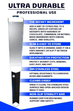 Professional Zester Narrow Grater | Dalstrong © -Dalstrong DS Grater Zester LISTING Image 5