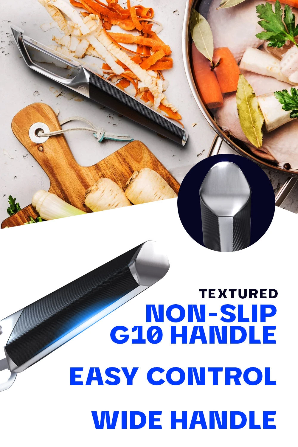 Swivel Straight Peeler | 3 Blades Case | Dalstrong © 6 Swivel Straight Peeler | 3 Blades Case | Dalstrong © - Image 4