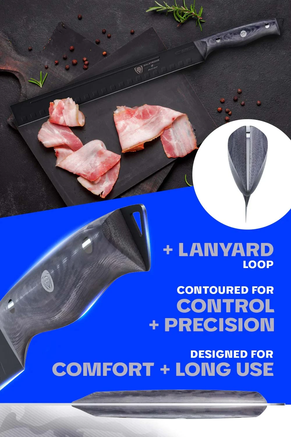 Slicing & Carving Knife 12" | Delta Wolf Series | Dalstrong © 8 Slicing & Carving Knife 12" | Delta Wolf Series | Dalstrong © - Image 6