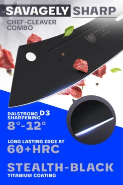 Chef & Cleaver Hybrid Knife 8" | Crixus | Delta Wolf Series | Dalstrong © 14 Chef & Cleaver Hybrid Knife 8" | Crixus | Delta Wolf Series | Dalstrong © -Dalstrong DWS 8in Crixus Knife Listing2