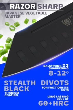 Santoku Knife 7" | Delta Wolf Series | Dalstrong © -Dalstrong DW 7in Santoku Knife Main Image 2