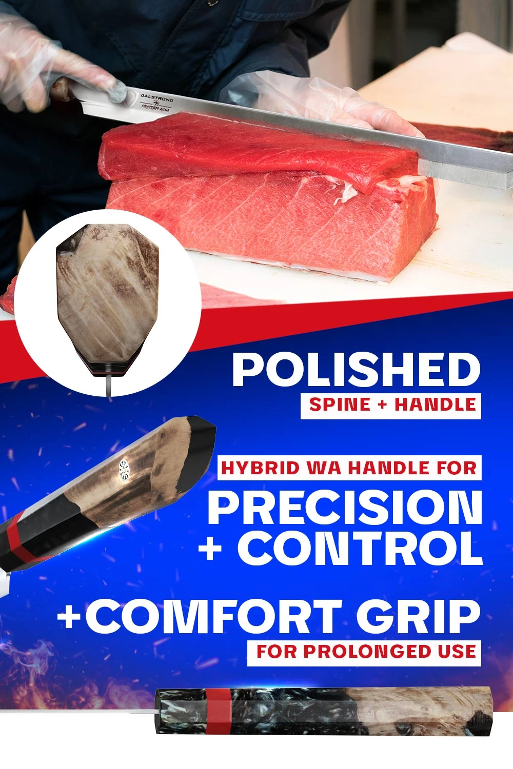 Helios Chef Slicer 17" | Included Display Stand | Firestorm Alpha Series | Dalstrong © 9 Helios Chef Slicer 17" | Included Display Stand | Firestorm Alpha Series | Dalstrong © - Image 7