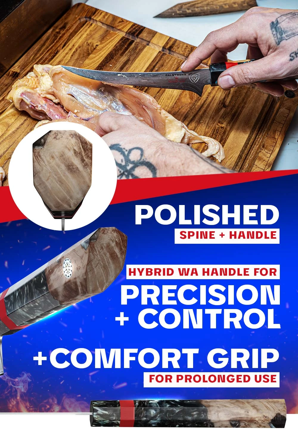 Curved Boning Knife 6" | Firestorm Alpha Series | Dalstrong © 7 Curved Boning Knife 6" | Firestorm Alpha Series | Dalstrong © - Image 5