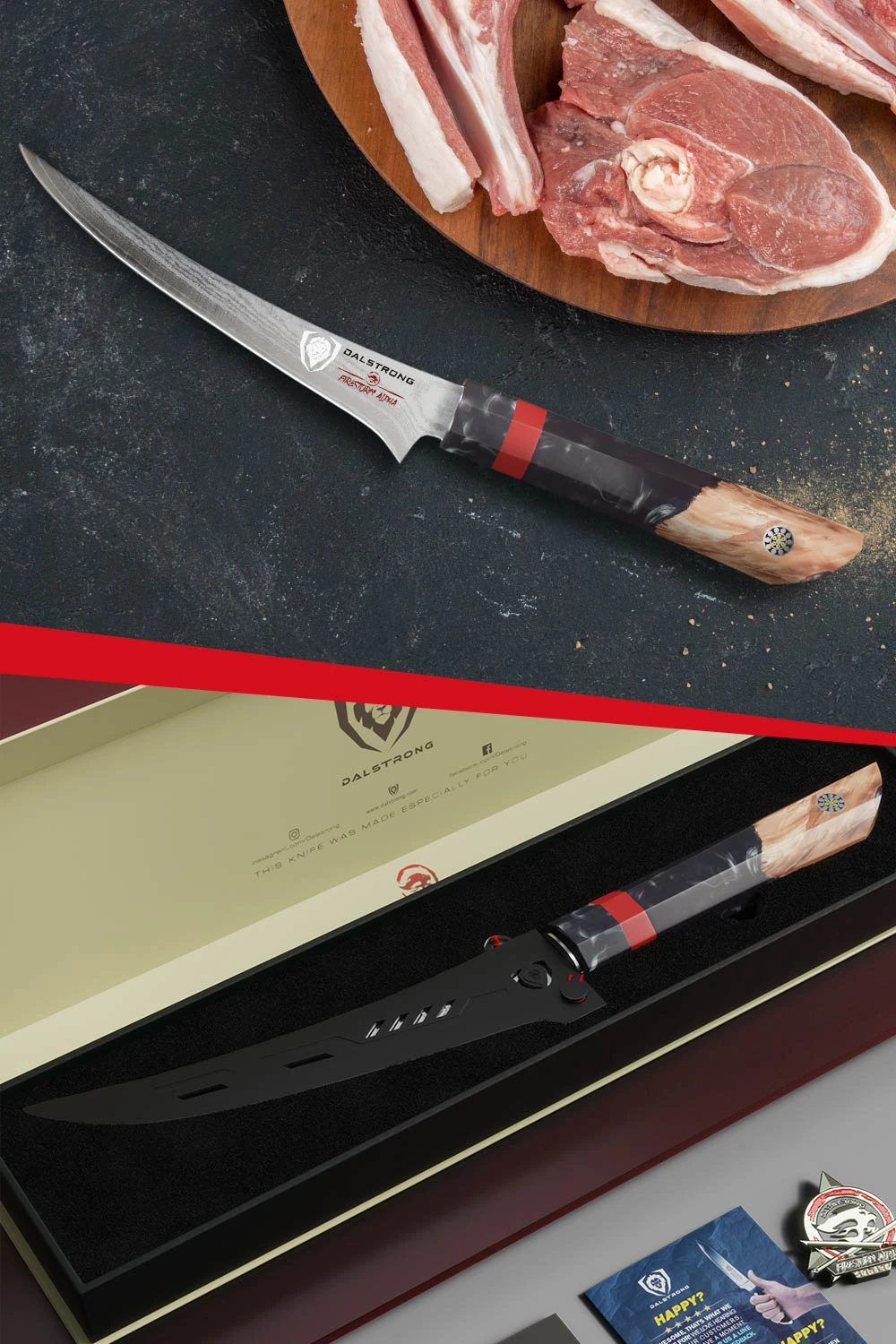 Curved Boning Knife 6" | Firestorm Alpha Series | Dalstrong © 8 Curved Boning Knife 6" | Firestorm Alpha Series | Dalstrong © - Image 6