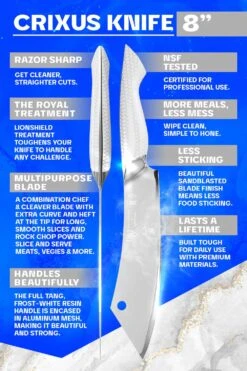 Chef & Cleaver Hybrid Knife 8" | The Crixus | Frost Fire Series | NSF Certified | Dalstrong © 15 Chef & Cleaver Hybrid Knife 8" | The Crixus | Frost Fire Series | NSF Certified | Dalstrong © -Dalstrong FF 8 crixus LISTING 5 1080x 2804cc09 09e3 4761 a92f f1d5f3861c27