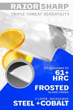 Santoku Knife 7" | Frost Fire Series | NSF Certified | Dalstrong © -Dalstrong FFS santoku7 02 1080x a7033fe2 f866 4c97 b4ba 83abfa9e184b