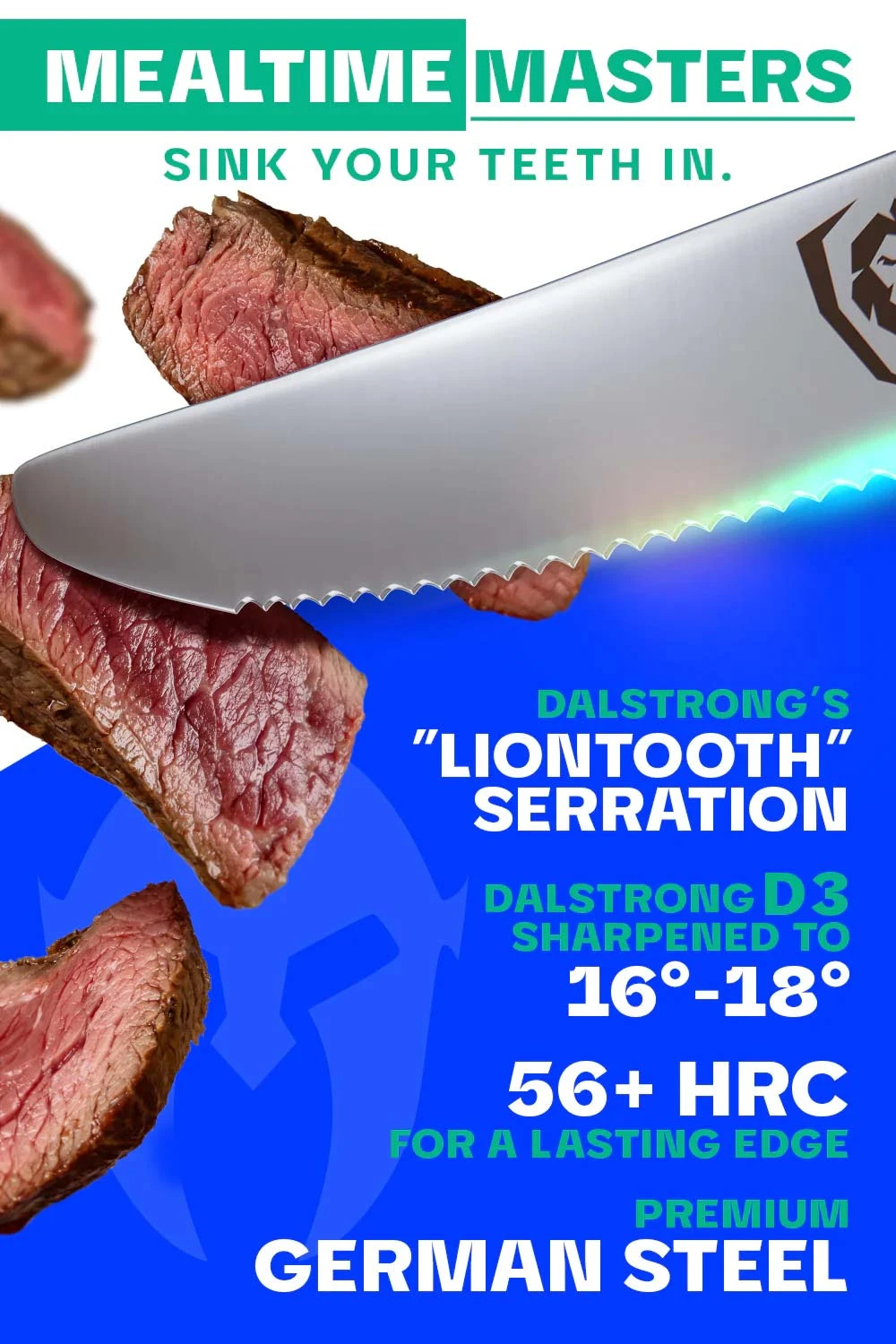 4-Piece Serrated Steak Knife Set | Gladiator Series | NSF Certified | Dalstrong © 4 4-Piece Serrated Steak Knife Set | Gladiator Series | NSF Certified | Dalstrong © - Image 2