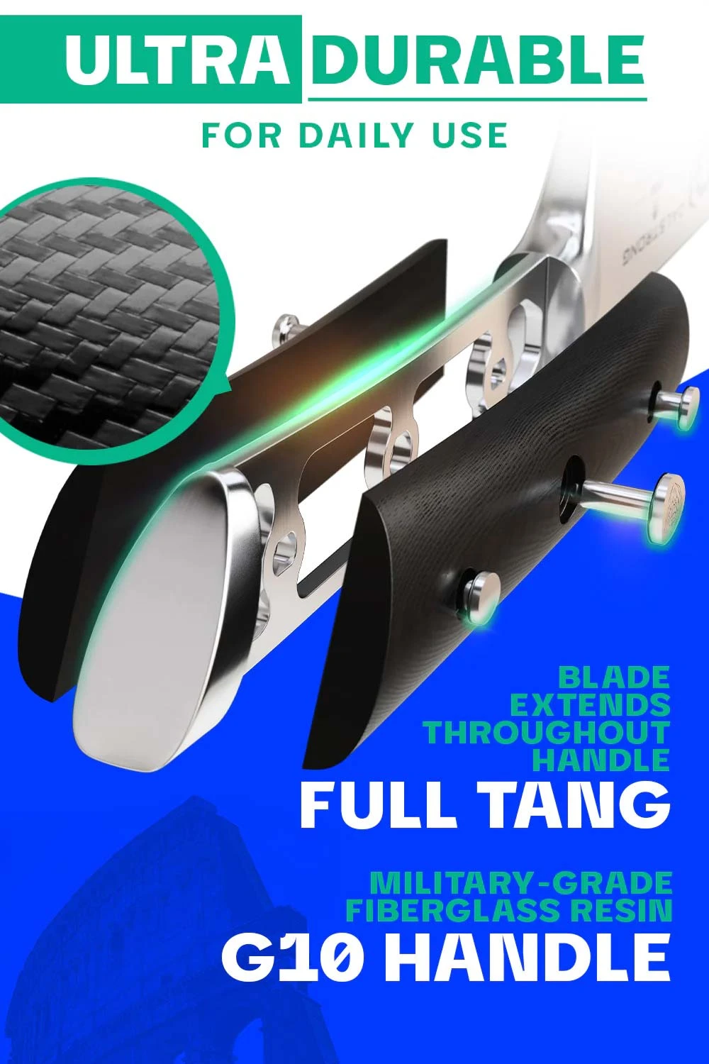 4-Piece Serrated Steak Knife Set | Gladiator Series | NSF Certified | Dalstrong © 5 4-Piece Serrated Steak Knife Set | Gladiator Series | NSF Certified | Dalstrong © - Image 3