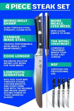 4-Piece Serrated Steak Knife Set | Gladiator Series | NSF Certified | Dalstrong © 14 4-Piece Serrated Steak Knife Set | Gladiator Series | NSF Certified | Dalstrong © -Dalstrong GS 5inch Serrated Steak Knife LISTING 5 1080x b33b2b87 4924 4495 b350 65482a9f8d1c