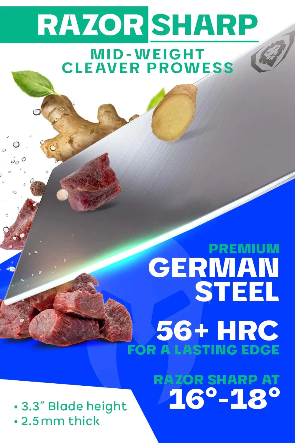 Cleaver Knife 7" | Gladiator Series | NSF Certified | Dalstrong © 5 Cleaver Knife 7" | Gladiator Series | NSF Certified | Dalstrong © - Image 3