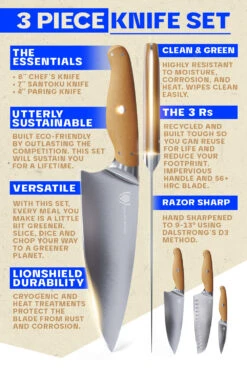 3-Piece Knife Set | Chef - Santoku - Paring | Sustainable And Earth-friendly Material | Gaia Series | Dalstrong © 17 3-Piece Knife Set | Chef - Santoku - Paring | Sustainable And Earth-friendly Material | Gaia Series | Dalstrong © -Dalstrong Gaia Series 3pc Set LISTING 5