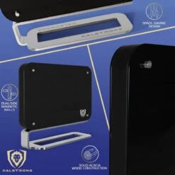 Double-Sided Magnetic Blade Wall | Vader Black | Dalstrong © -Dalstrong Magnetic Blade Wall Vader Black MULTIANGLE1.03