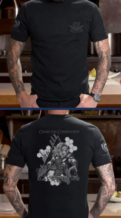 Lionheart Tee -Dalstrong Man Tattoo Black T Shirt Design 1