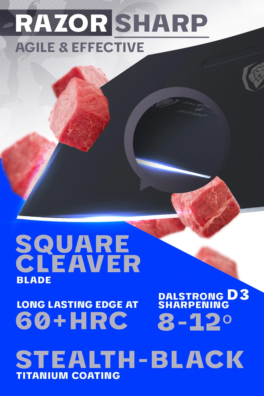 Cleaver Knife 7" | Delta Wolf Series | Dalstrong © 4 Cleaver Knife 7" | Delta Wolf Series | Dalstrong © - Image 2