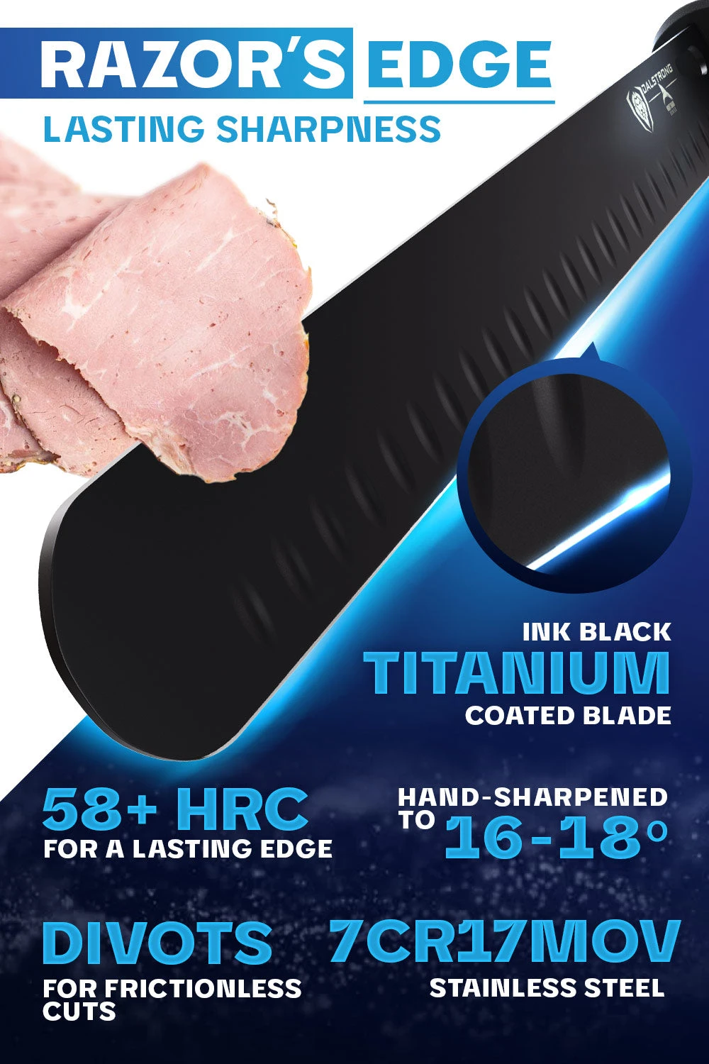 Slicing & Carving Knife 12" | Night Shark Series | NSF Certified | Dalstrong © 4 Slicing & Carving Knife 12" | Night Shark Series | NSF Certified | Dalstrong © - Image 2