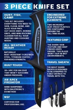 3-Piece Knife Set | Boning Knife, Hook Knife, Mini Cleaver | Night Shark Series | NSF Certified | Dalstrong © 16 3-Piece Knife Set | Boning Knife, Hook Knife, Mini Cleaver | Night Shark Series | NSF Certified | Dalstrong © -Dalstrong NS 3pc Set Knife editable 7